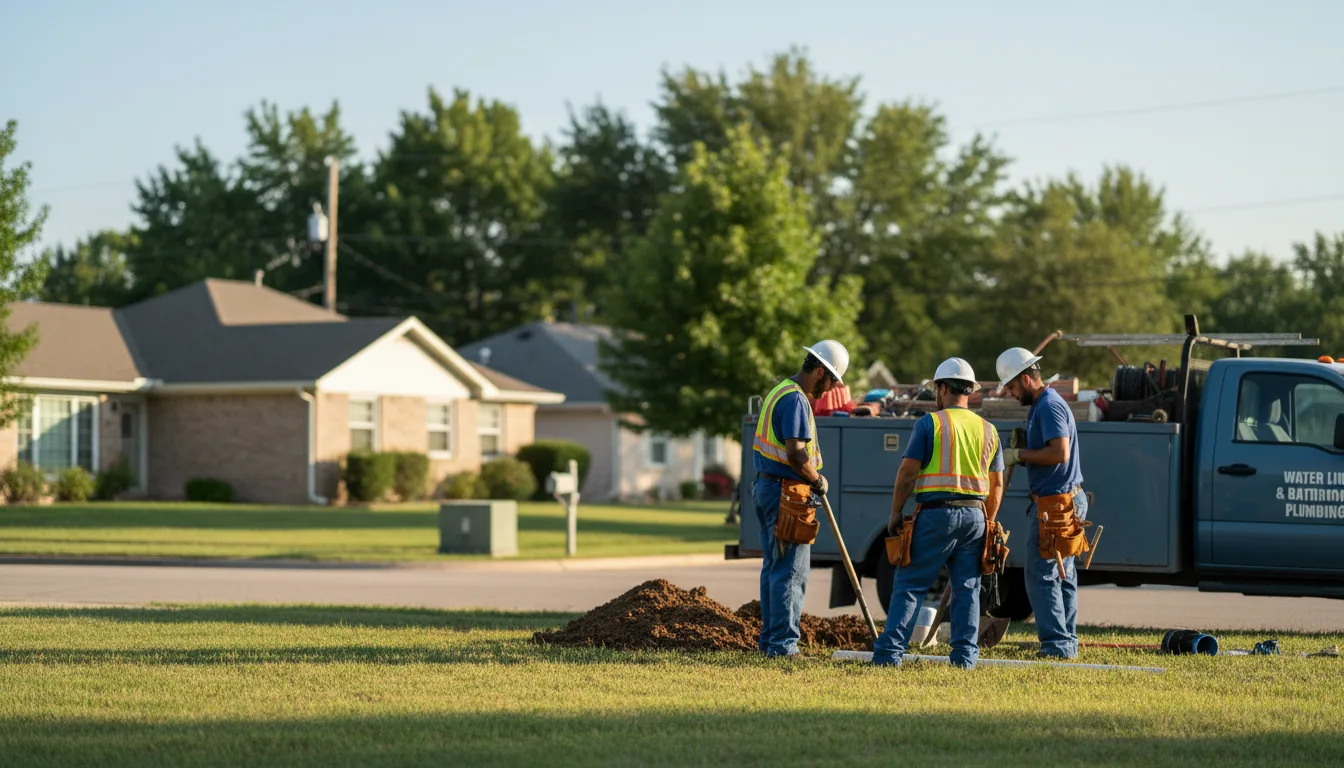 Residential water line and bathroom plumbing service in Greenville, WI